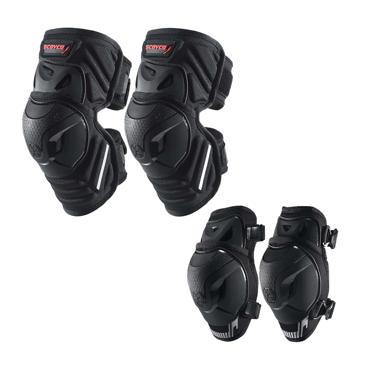 CE Level 1 Motorbike Knee Pads for Adults – Multi-Sport TPU Shell Protective Gear for Motocross, E-Bike, Skateboarding, Roller Skating, Scooter & MTB
