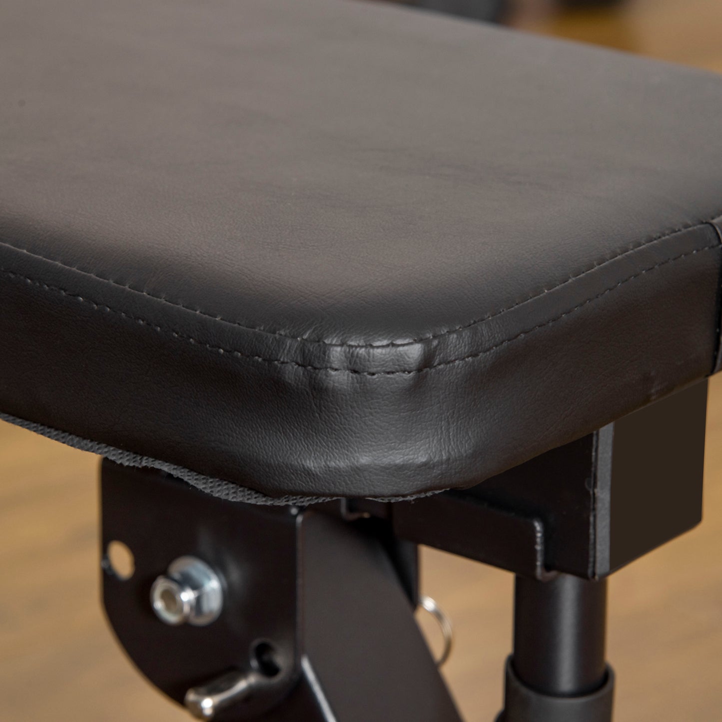 Adjustable Weight Bench with Barbell Rack & Dip Station, Foldable Home Gym Bench – Black