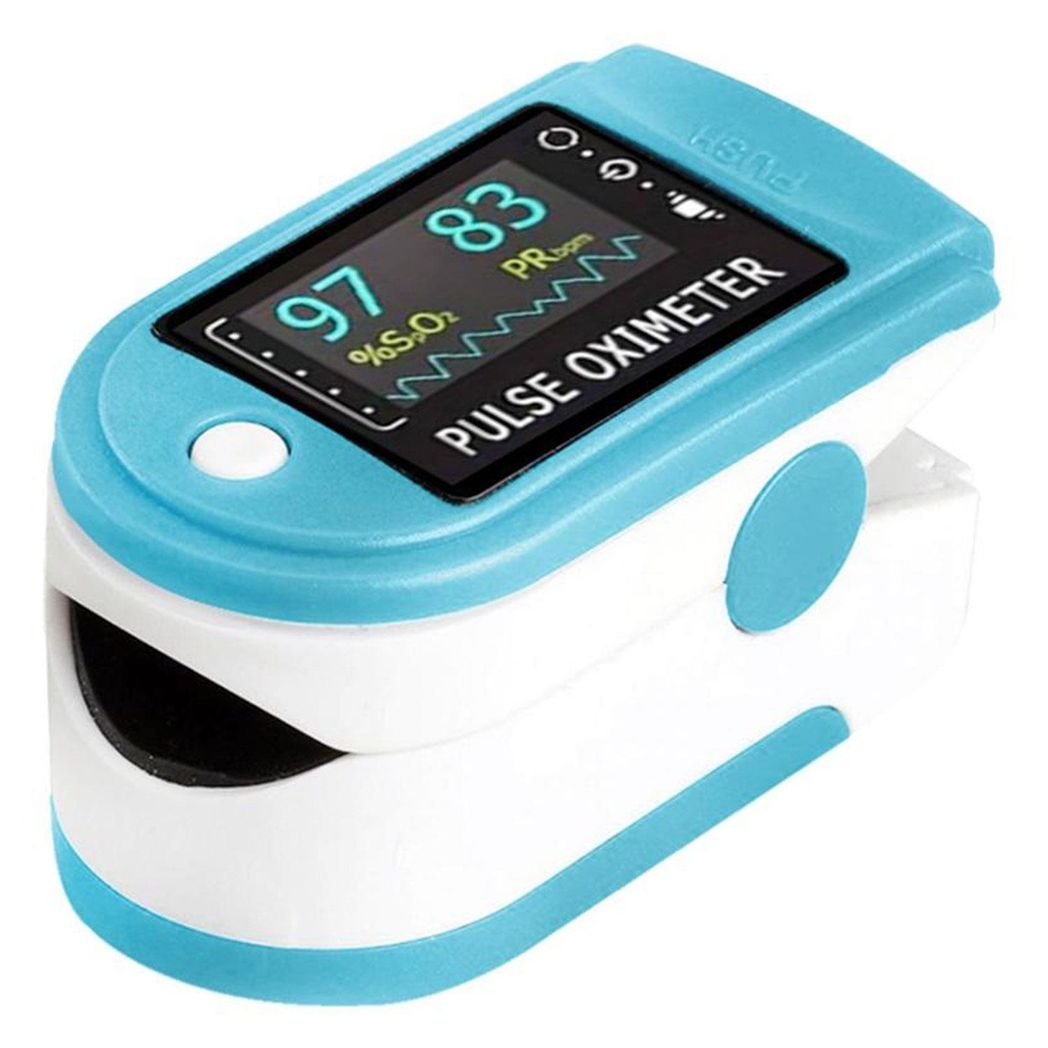 Aquarius Blue Finger Pulse Oximeter V2 – Oxygen Saturation & Heart Rate Monitor (FDA Approved)