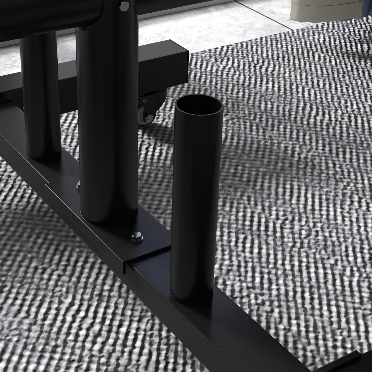 Olympic Weight Plate Rack with Wheels & Safety Clamps – Holds up to 220kg