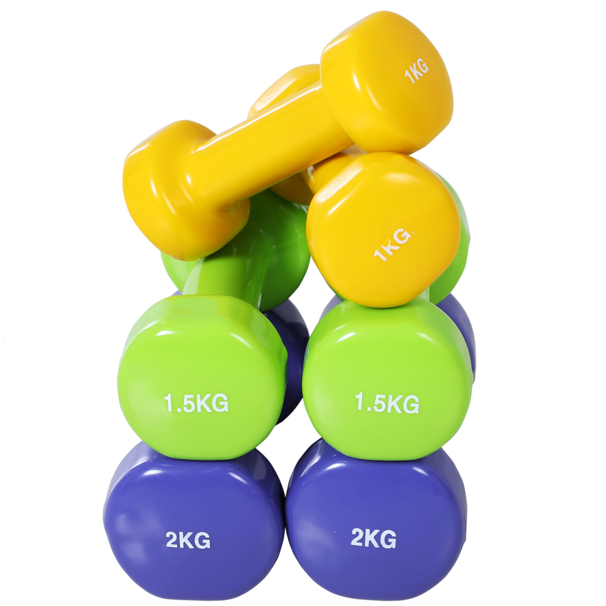 Vibrant 10kg Dumbbell Set with Case - Elevate Your Home Workout Experience! - All Round Fitness
