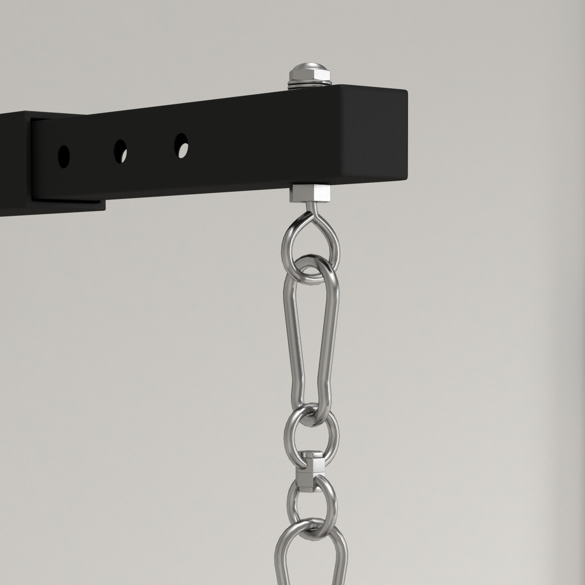Adjustable Wall-Mounted Punch Bag Bracket – 5 Length Settings with Chains & Swivel Hook