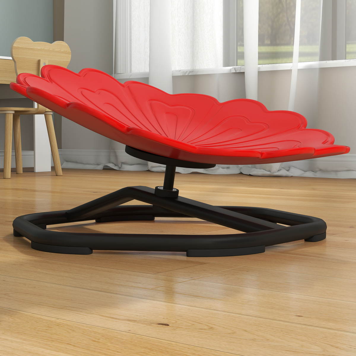 AIYAPLAY Sensory Spinning Chair for Kids – Balance, Coordination & Autism-Friendly Play - Red