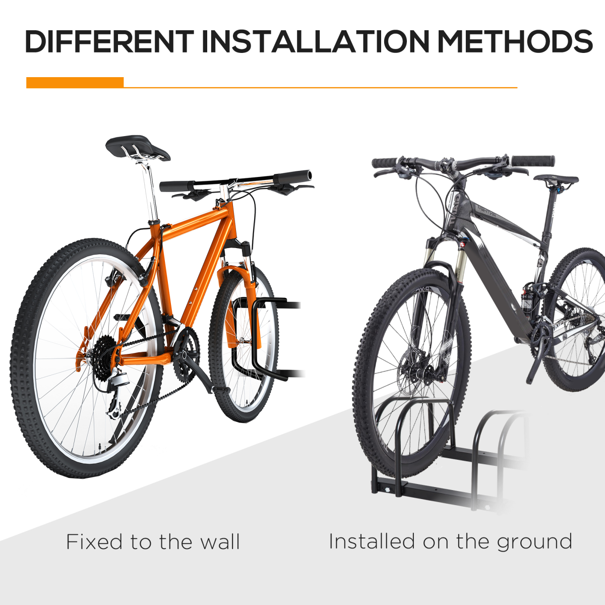 Secure 6-Bike Storage Rack - Heavy-Duty Locking Floor & Wall Mount - Black - All Round Fitness
