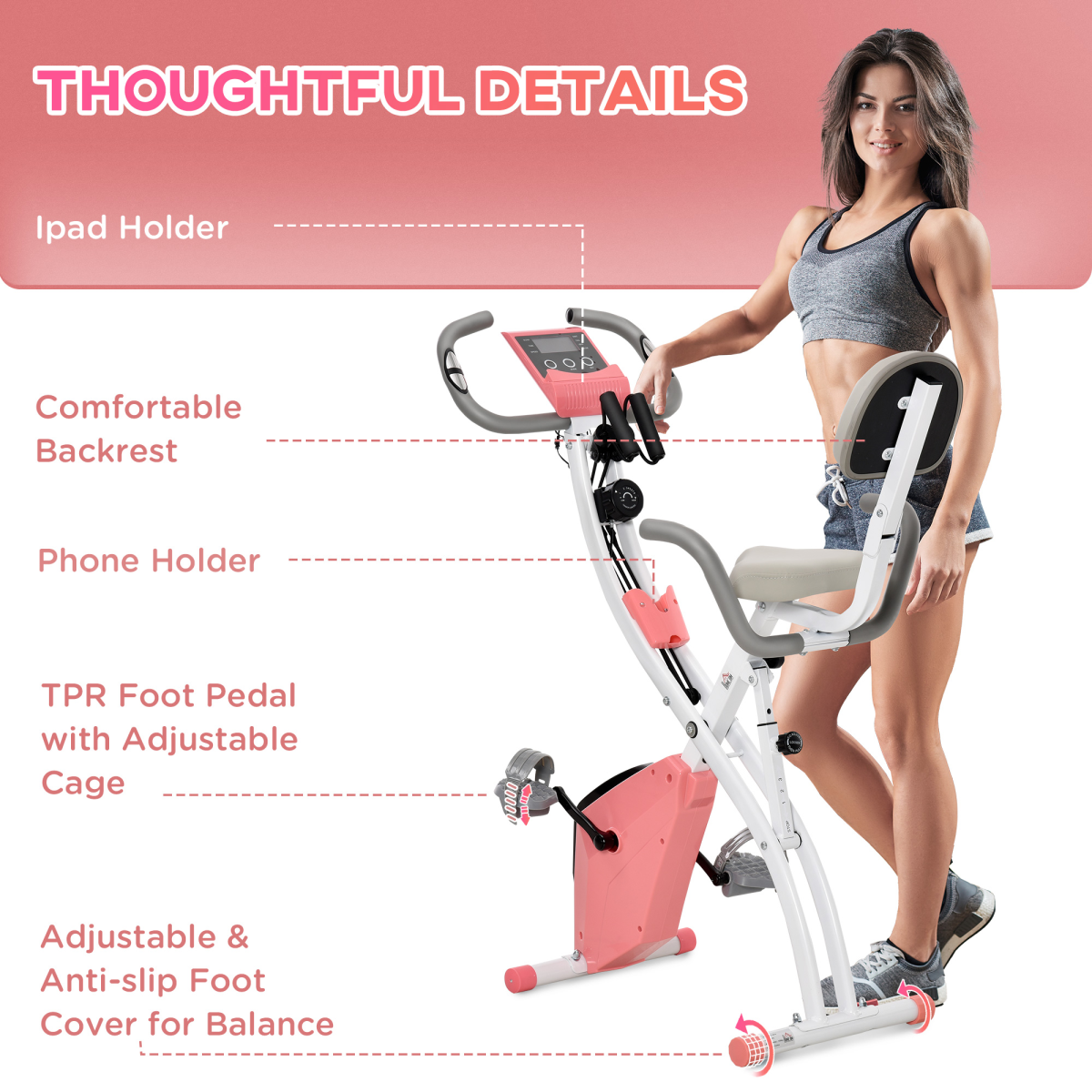 Transform Your Fitness: 2-in-1 Adjustable Upright & Recumbent Exercise Bike - All Round Fitness