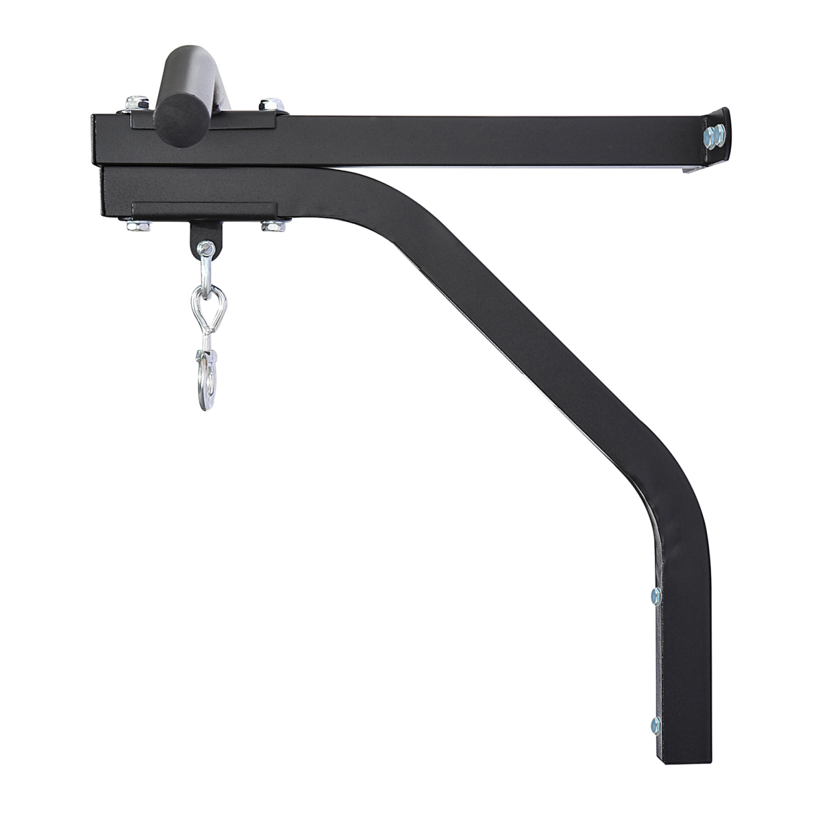 Heavy Duty Punch Bag Wall Mount with Pull-Up Bar & Swivel Hanger – Steel Bracket, Black