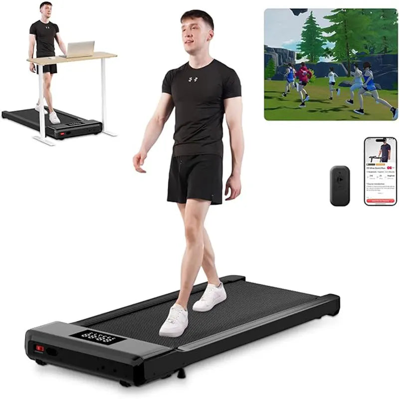 90CM Long Walking Area 200 Lb Walking Pad ,Under Desk Treadmill with Remote Control ,2 in 1 Portable Walking Treadmill for Home