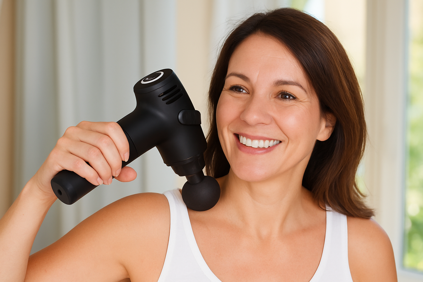 5-in-1 Deep Tissue Massage Gun with Interchangeable Heads & Rechargeable Battery