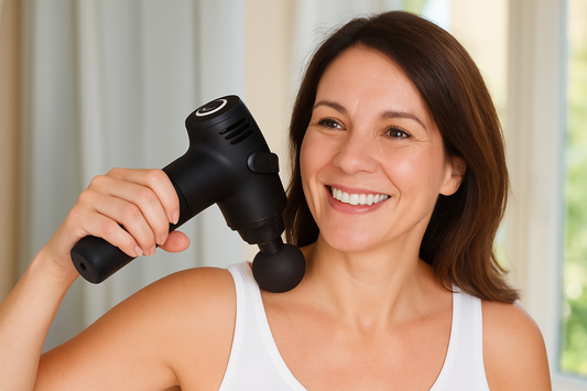 5-in-1 Deep Tissue Massage Gun with Interchangeable Heads & Rechargeable Battery