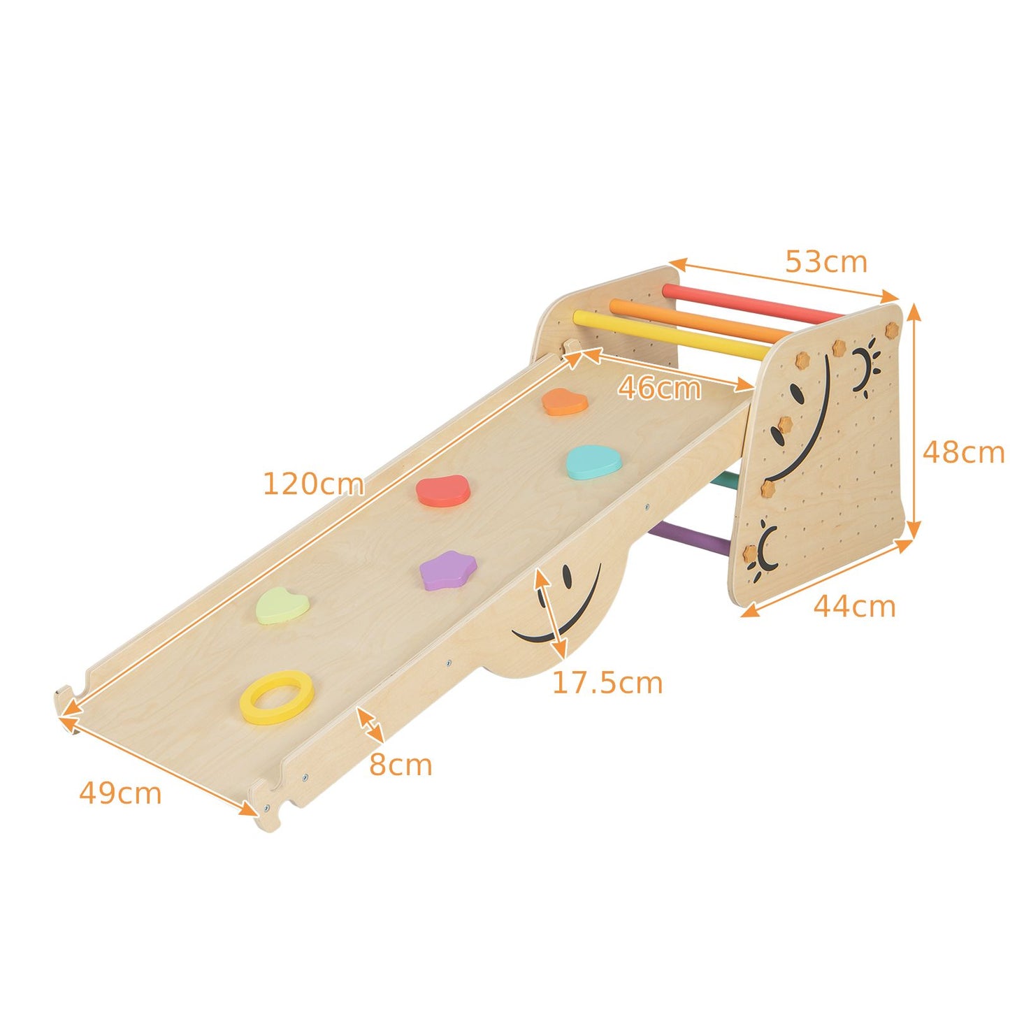 6-in-1 Wooden Indoor Climbing Toy for Kids | Slide, Ramp, Seesaw, Ladder & Convertible Step Stool