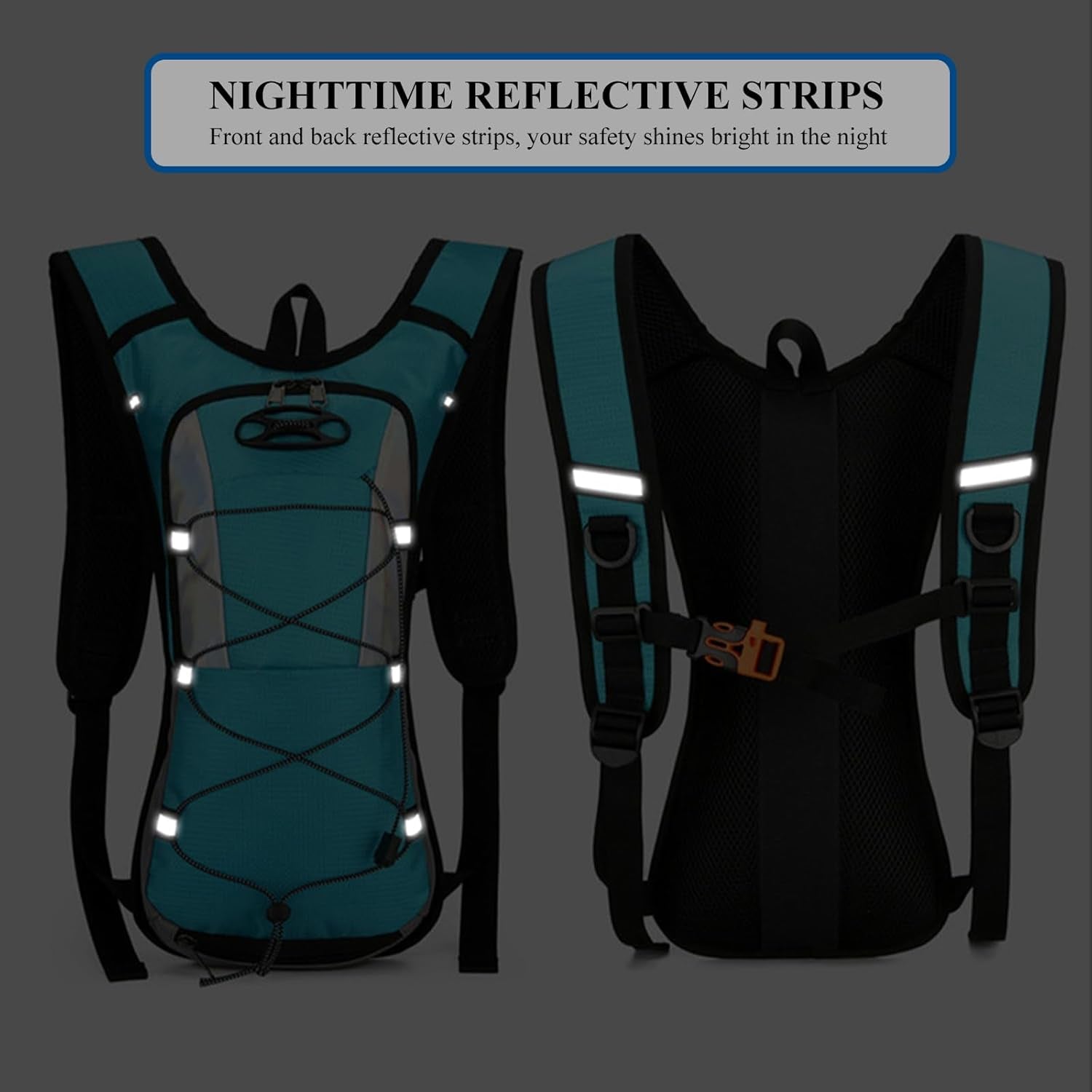 Hydration Backpack with 2L Water Bladder & Running Belt | Lightweight Waterproof Daypack for Cycling, Hiking & Outdoor Sports