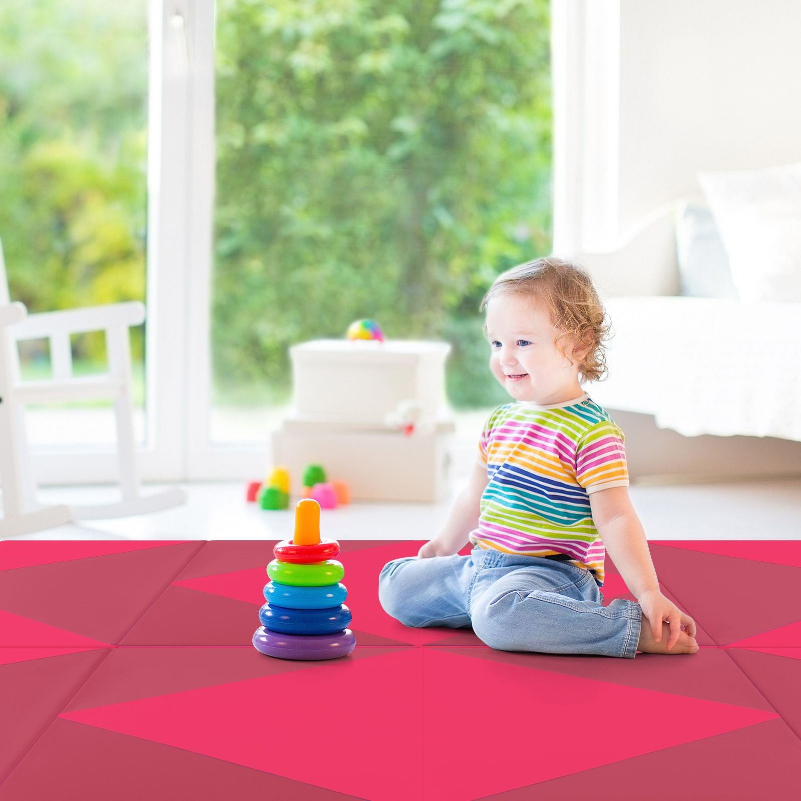 240 cm PU Leather Folding Gymnastics Mat