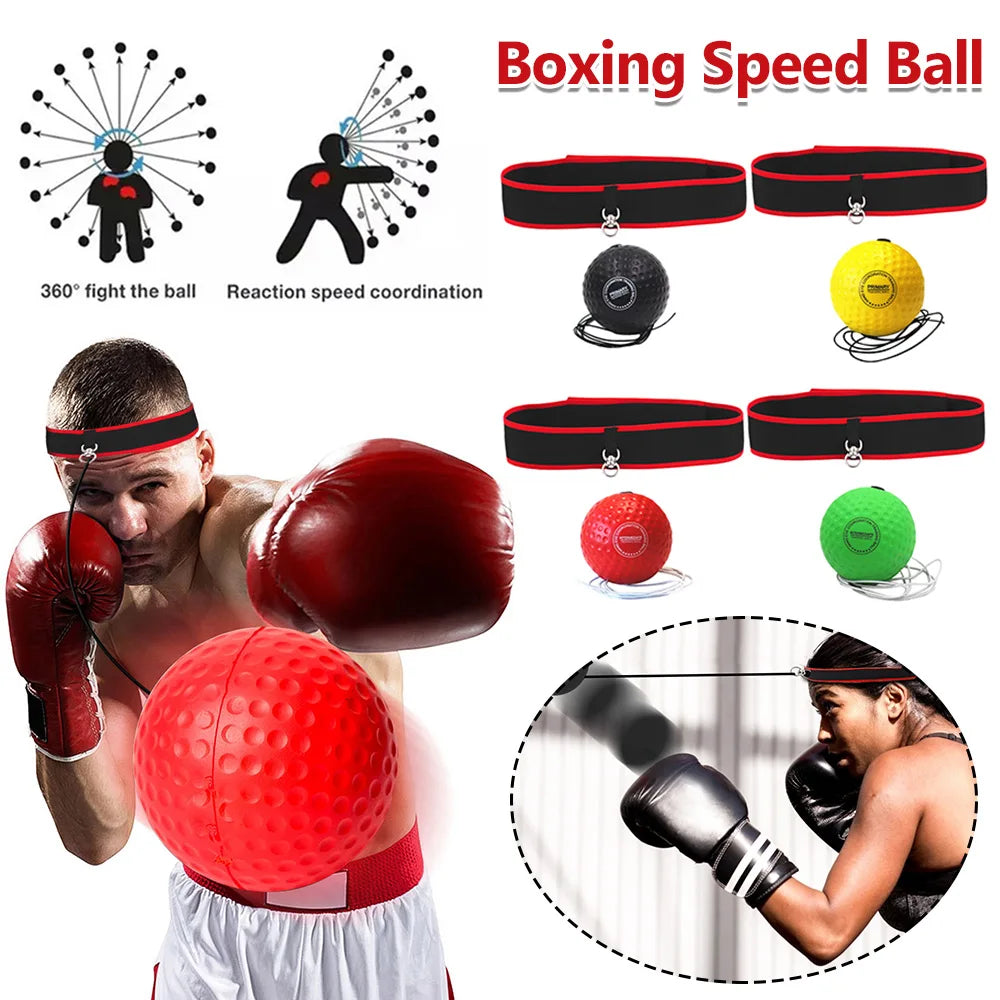 Boxing Training Ball Ultimate Reflex Ball with Adjustable Headband Boxing Ball MMA Gear Great for Reflex Accuracy for Adult/Kids