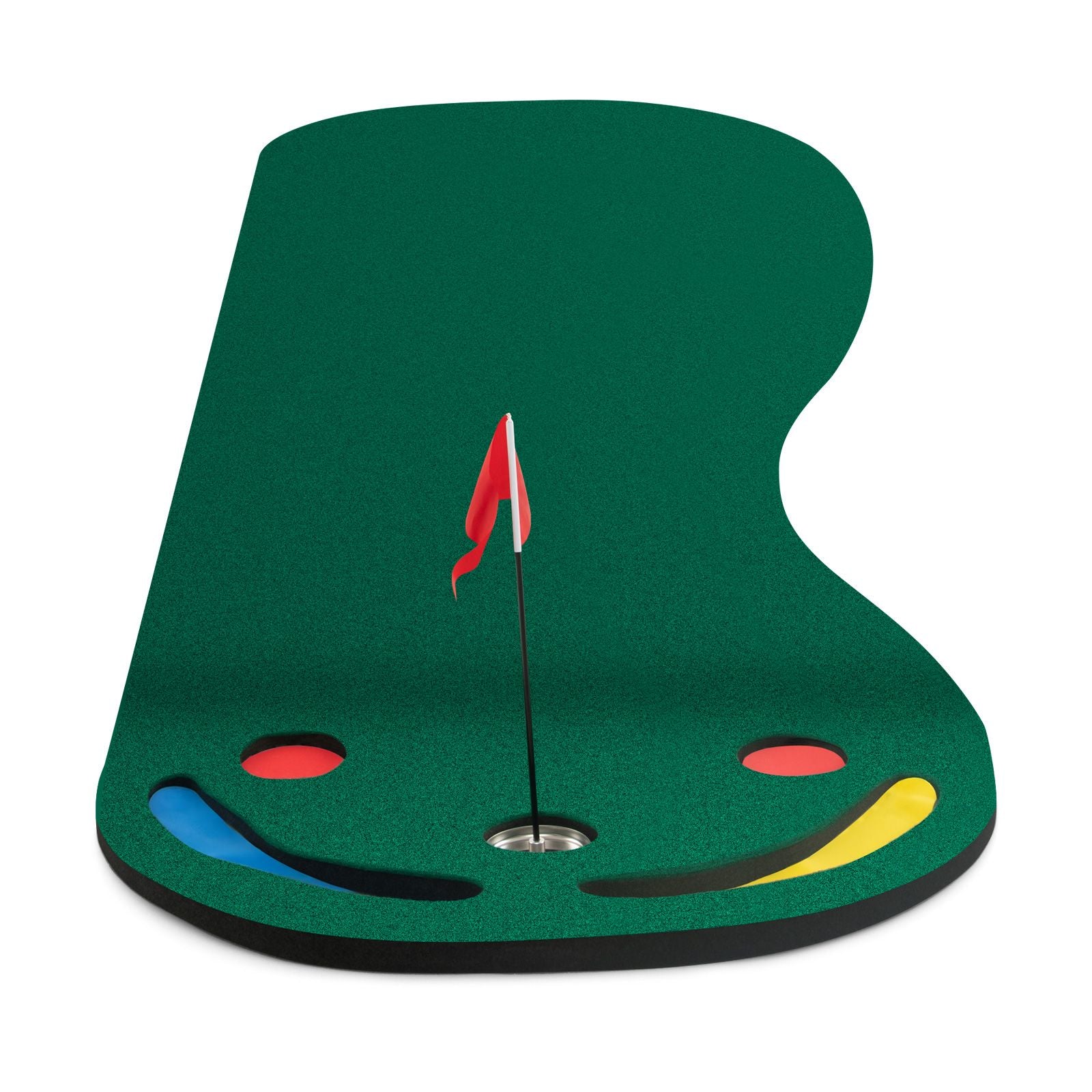 Professional Golf Putting Green Set with Three Cups, One Flag, and Hole Covers