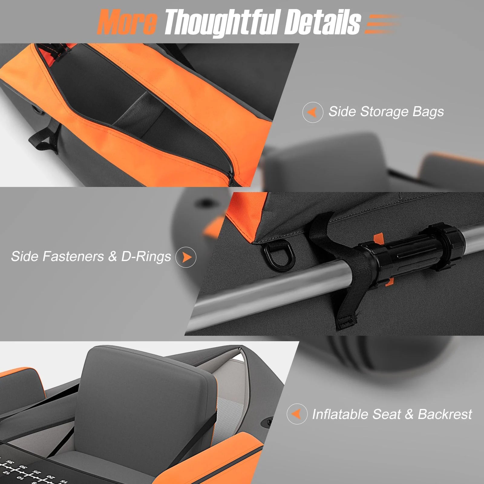 Inflatable Fishing Float Tube with Pump, Paddle, and Storage Compartments