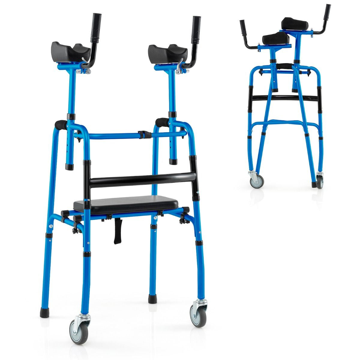 Premium Rolling Walker with Padded Seat and Dual High-Quality Wheels