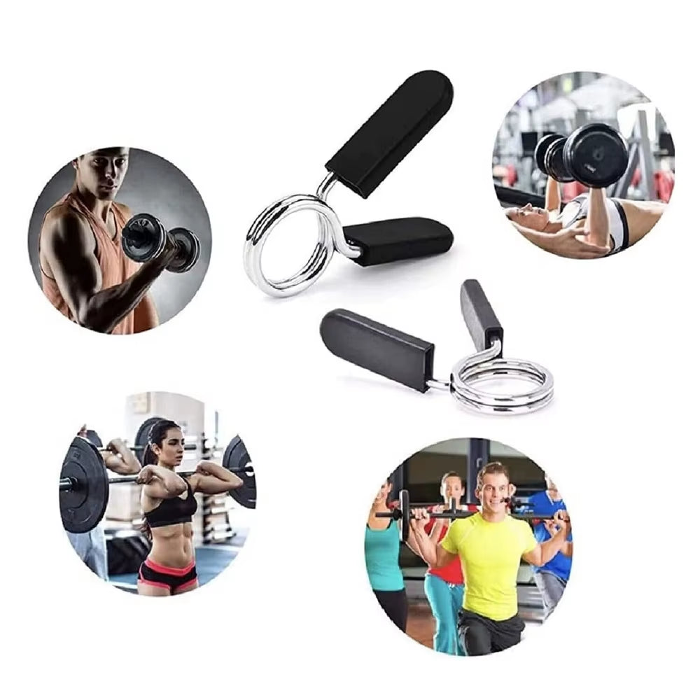 2PCS 25Mm Barbell Bar Clamp Spring Collar Clips Gym Weight Dumbbell Lock Lift