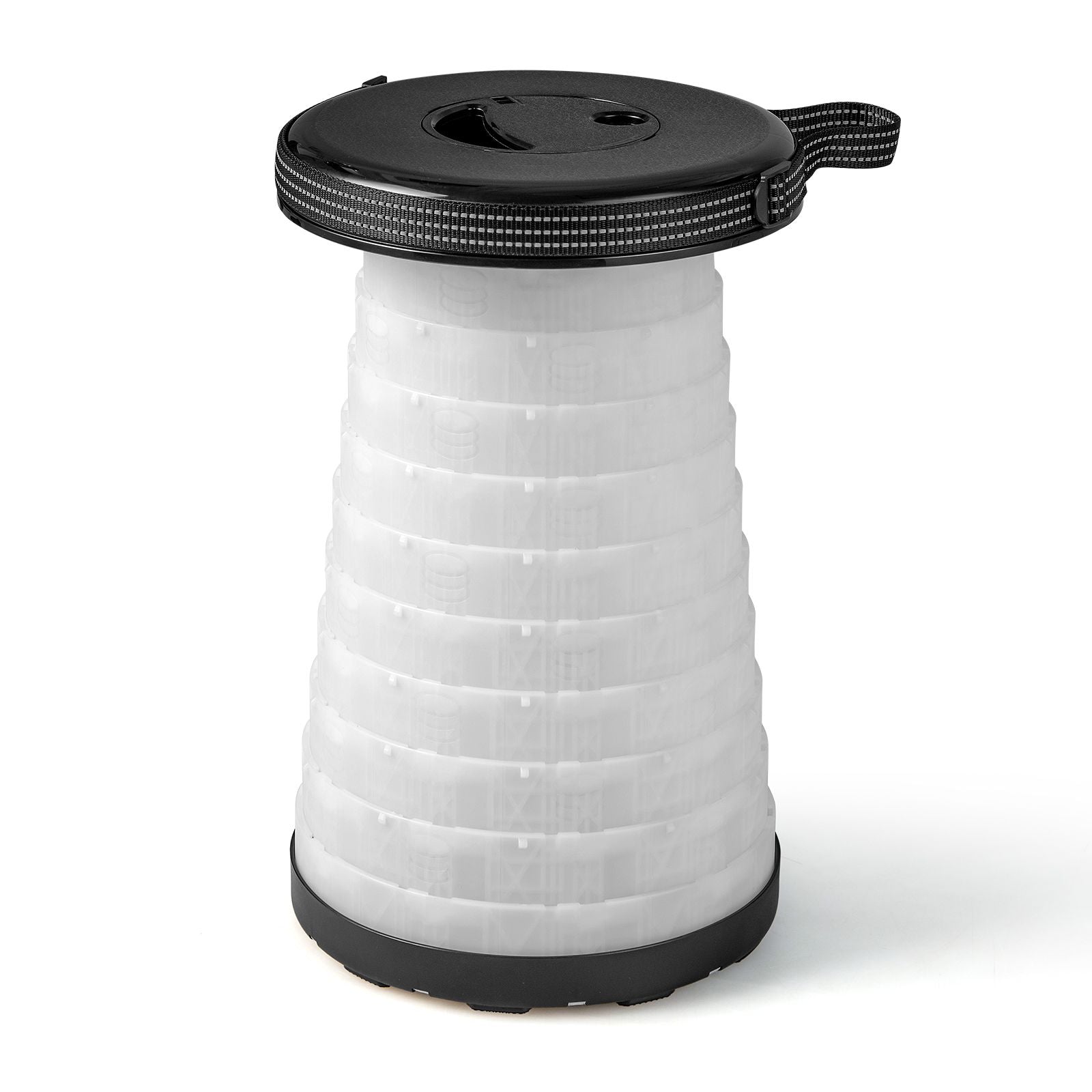 3-Piece Portable Folding Table and Stool Set with Retractable LED Lighting