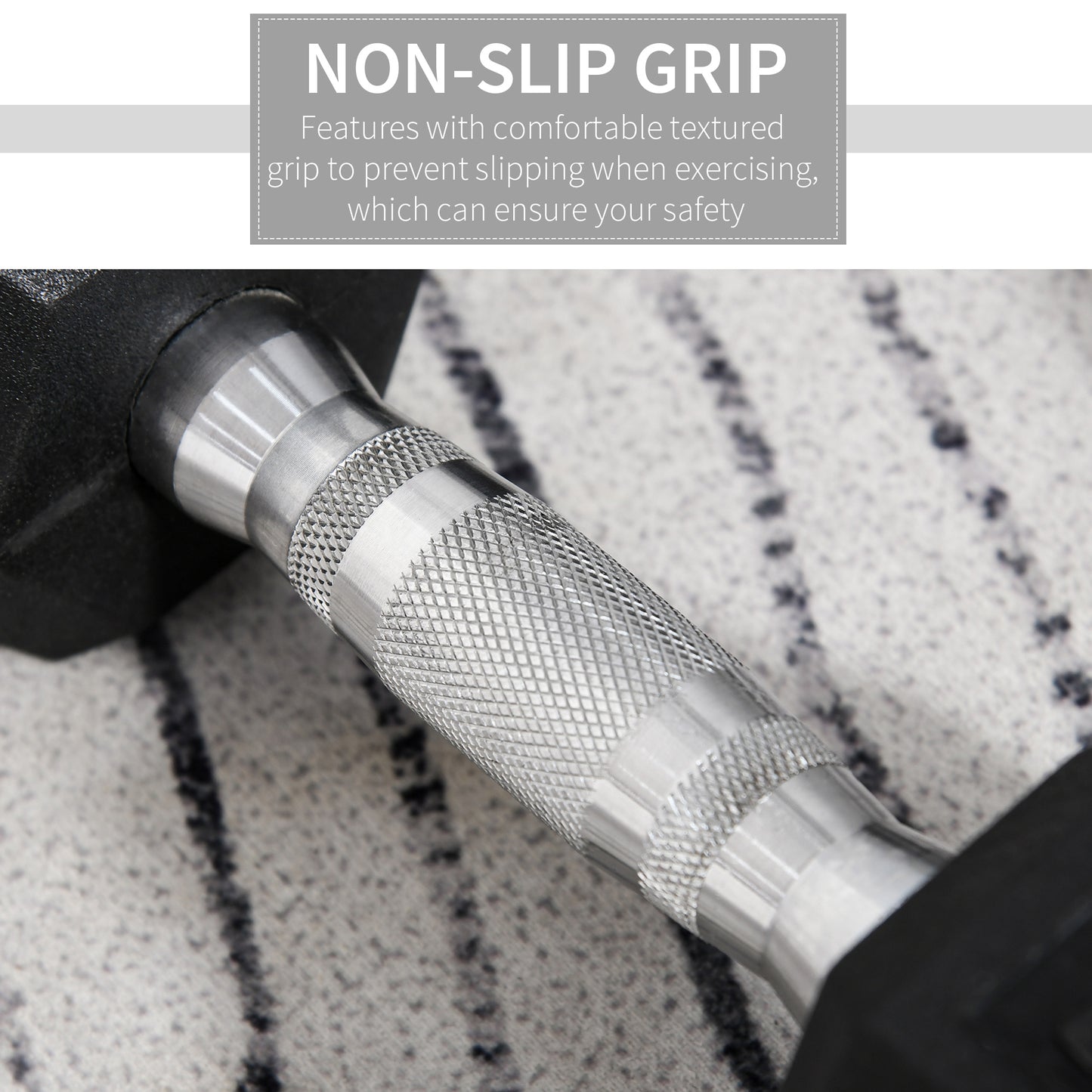 Hexagonal Dumbbell Set - 2x10kg for Home Gym | Durable & Safe Weight Lifting - All Round Fitness