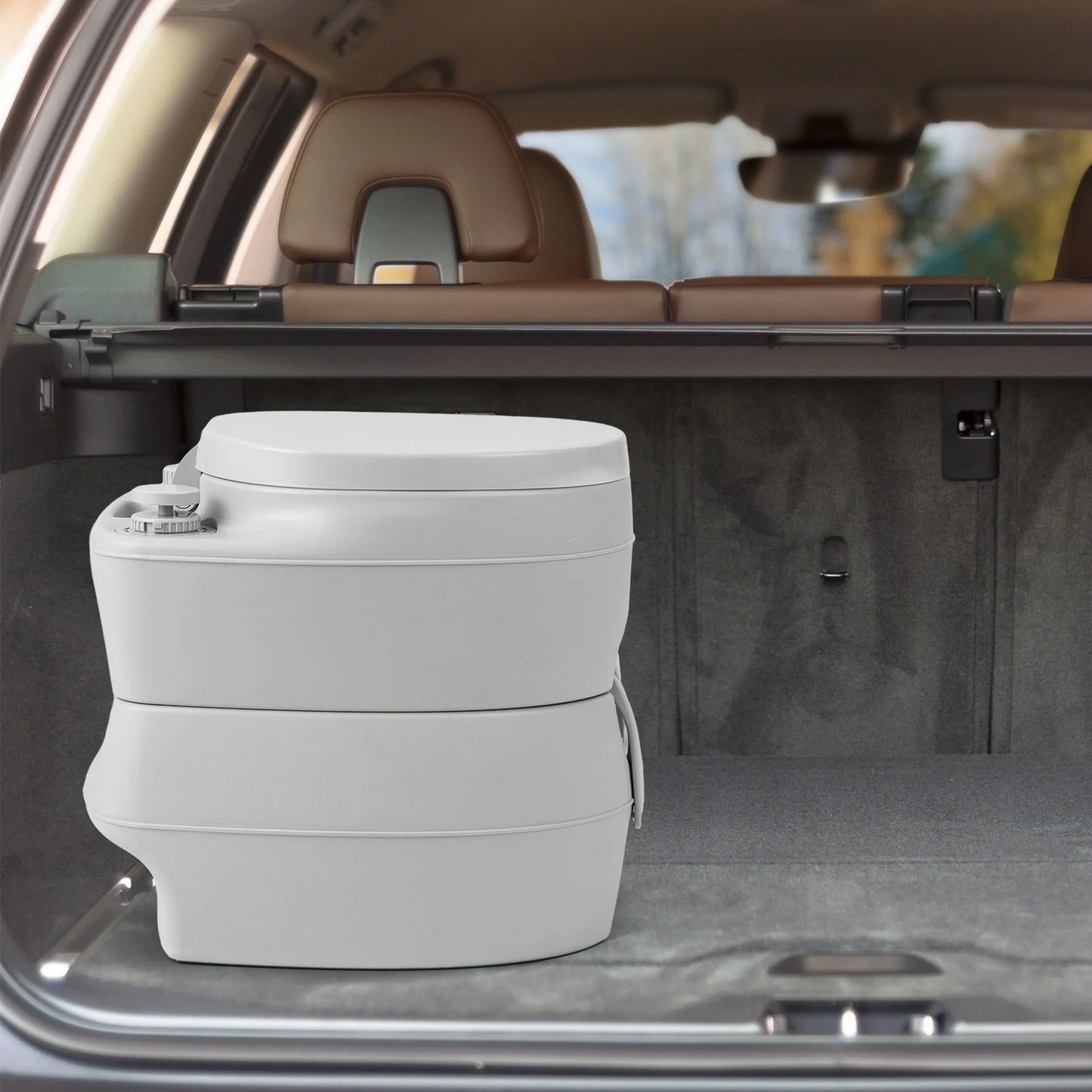 Portable Camping Toilet with 20L Waste Tank & 12L Fresh Water Tank | Odour-Free Flush System