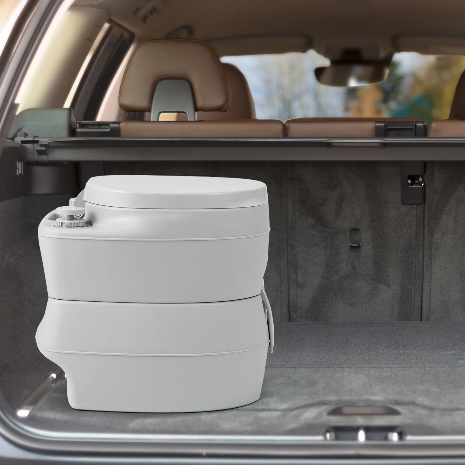 Portable Camping Toilet with 20L Waste Tank & 12L Fresh Water Tank | Odour-Free Flush System