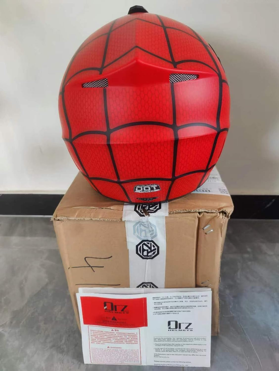 Full Face Red & Black Web Motocross Helmet Set – DOT Certified MTB MX ATV Dirt Bike Helmet with Goggles, Gloves & Mask | Adults & Youth Sizes