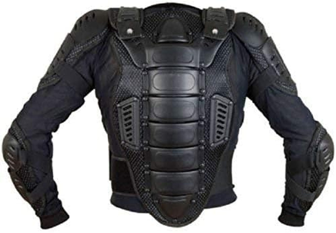 EVO Professional Full Body Armour Jacket | CE-Grade Motorcycle & Motocross Protector for Off-Road, MTB, BMX, Skiing & Skating – Black
