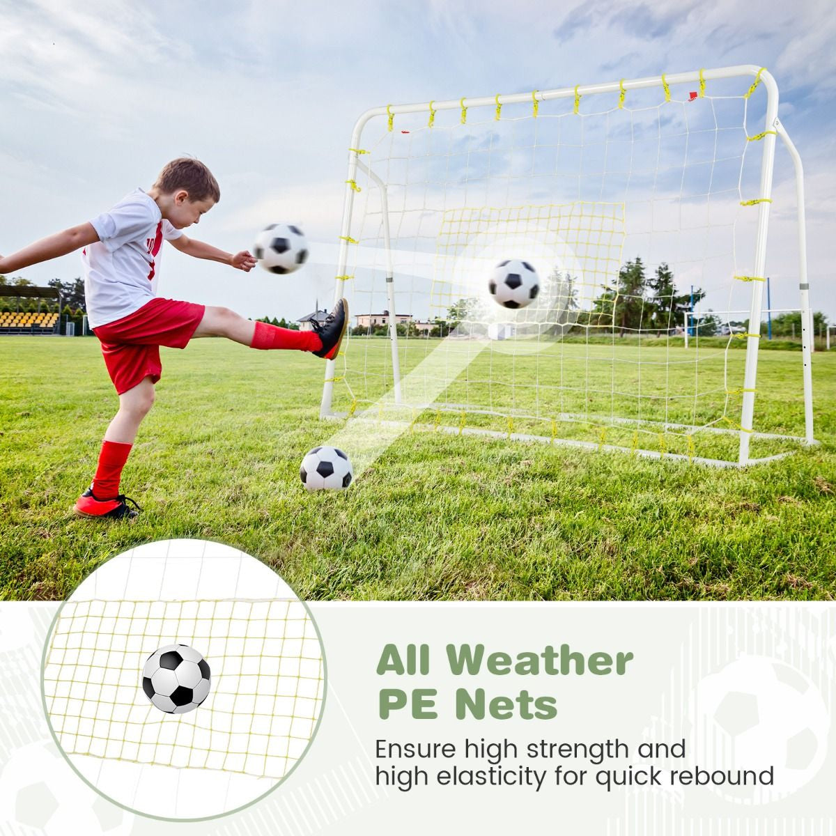 2-in-1 Soccer Rebounder and Goal for Children Aged 6 and Above