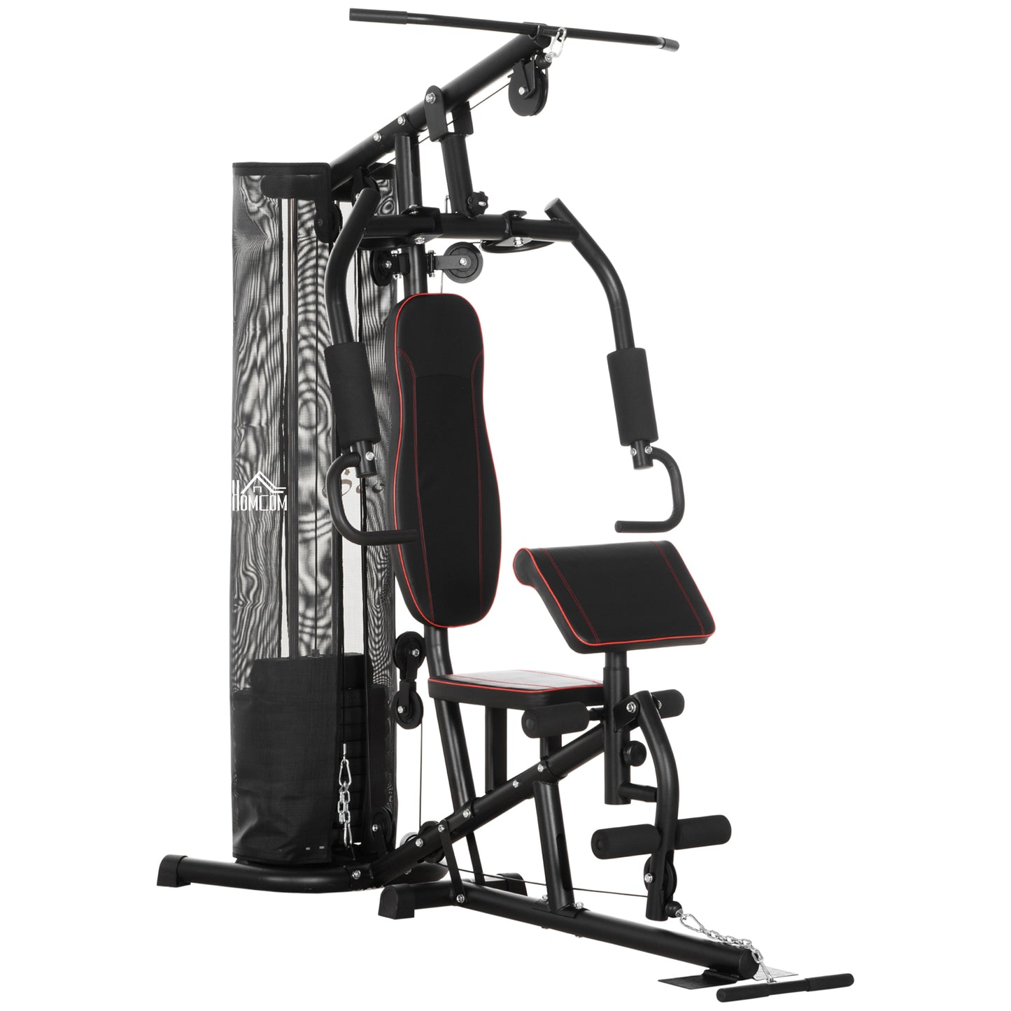 HOMCOM Versatile Multi Gym: 45Kg Weight Stack for Full-Body Workouts - All Round Fitness