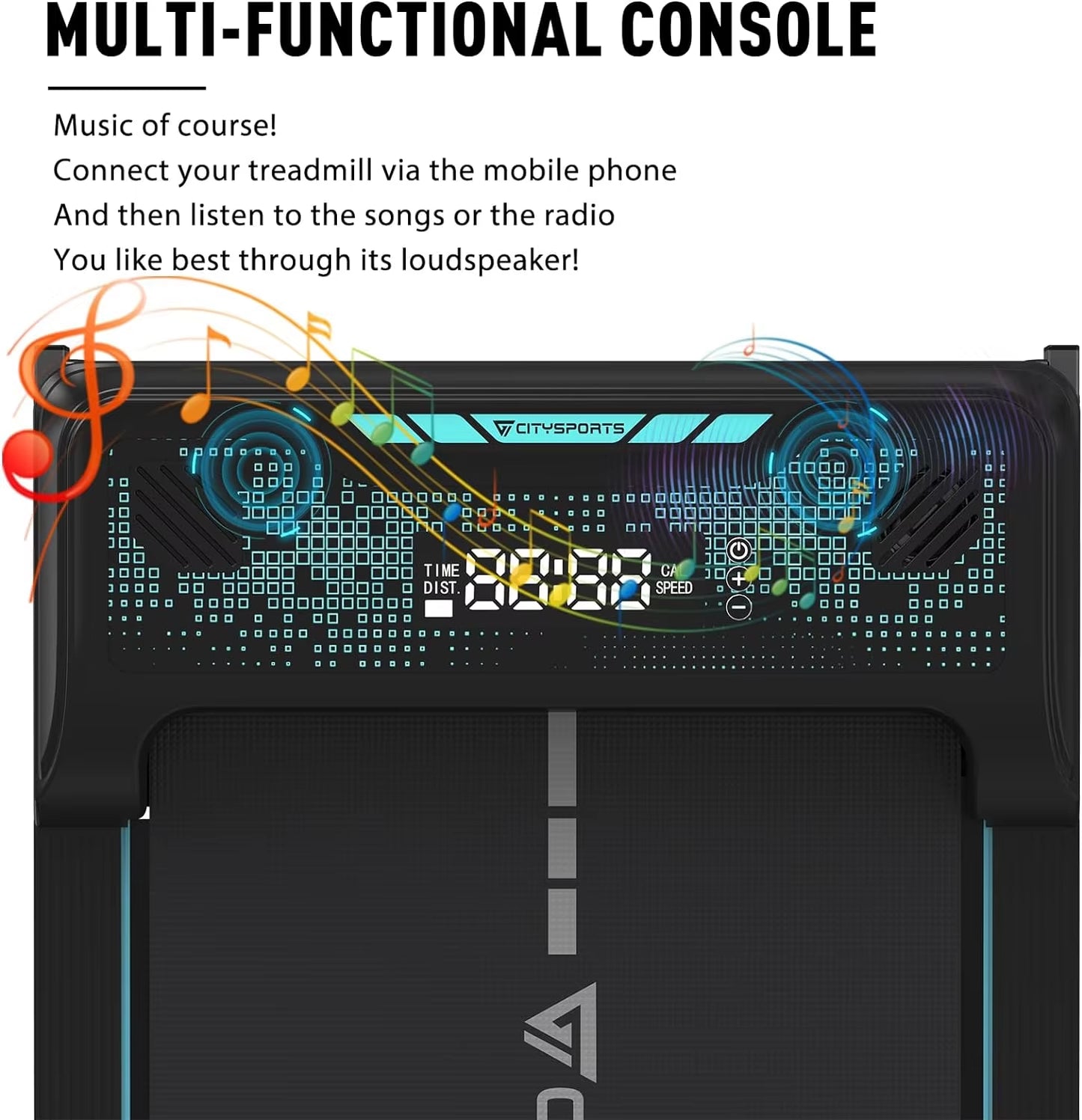 6 Km/H Electric Walking Treadmill - Bluetooth-Enabled Compact Treadmill with LED Display for Home/Office