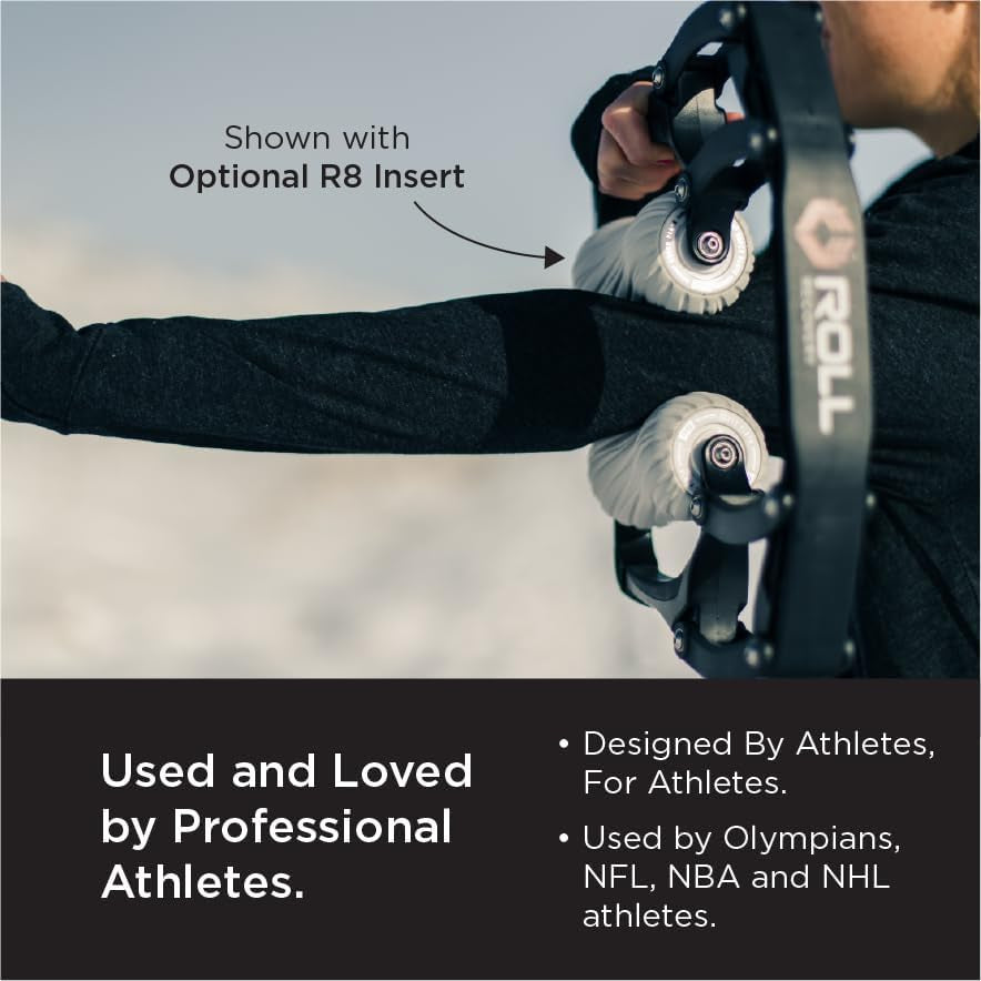 R8 Deep Tissue Massage Roller | Muscle Recovery & Myofascial Release Tool | Improves Circulation & Reduces Inflammation – Carbon Black