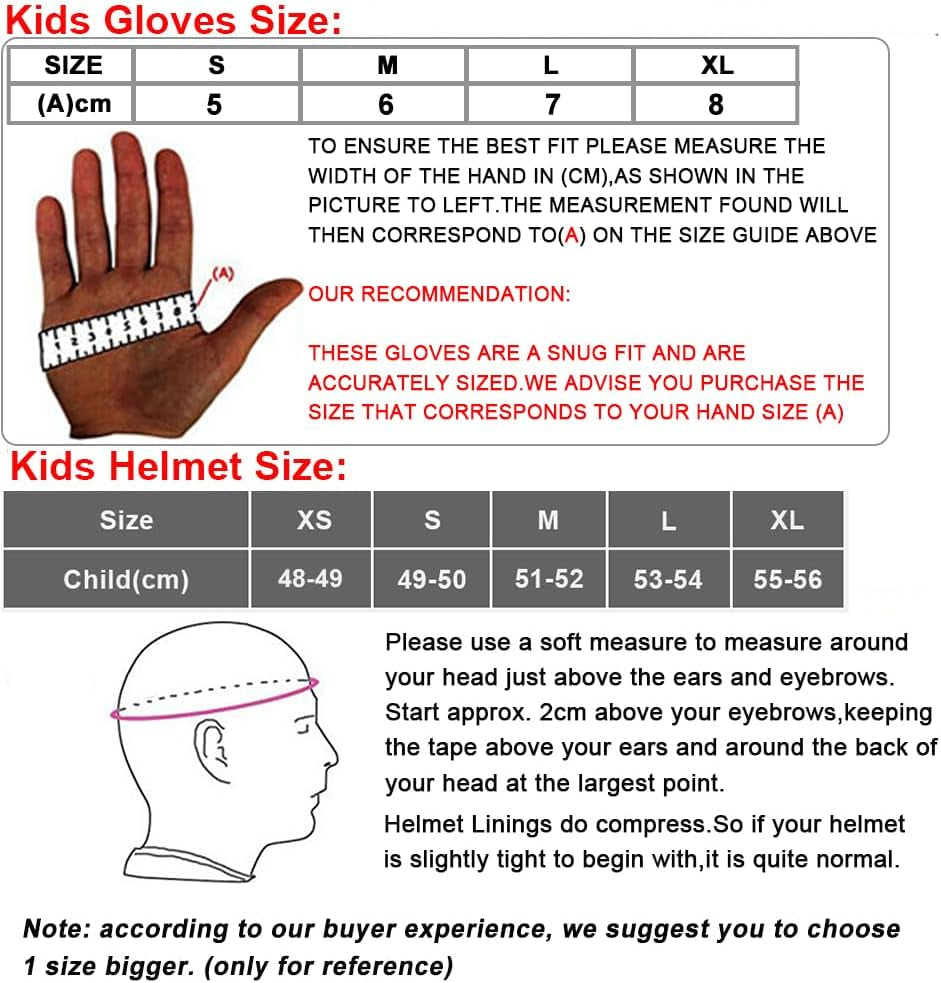 Butterfly Kids MX Motocross Helmet with Gloves (L: 53-54cm) | ECE 22.06 Certified Lightweight Motorbike Helmet for Children | Shock-Absorbing ABS Shell with Breathable Padding