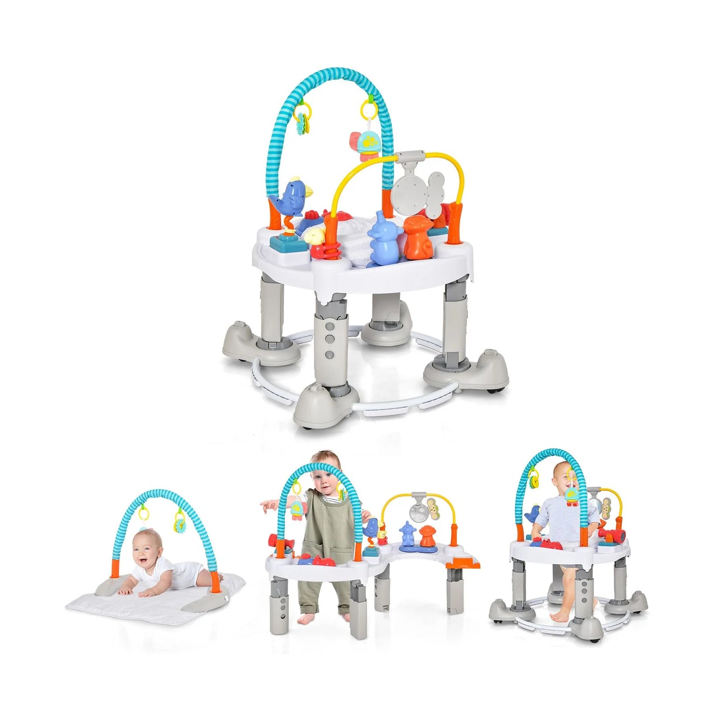 4-in-1 Baby Activity Center with Walker, Bouncer & Play Mat – For Babies Aged 0–2 Years