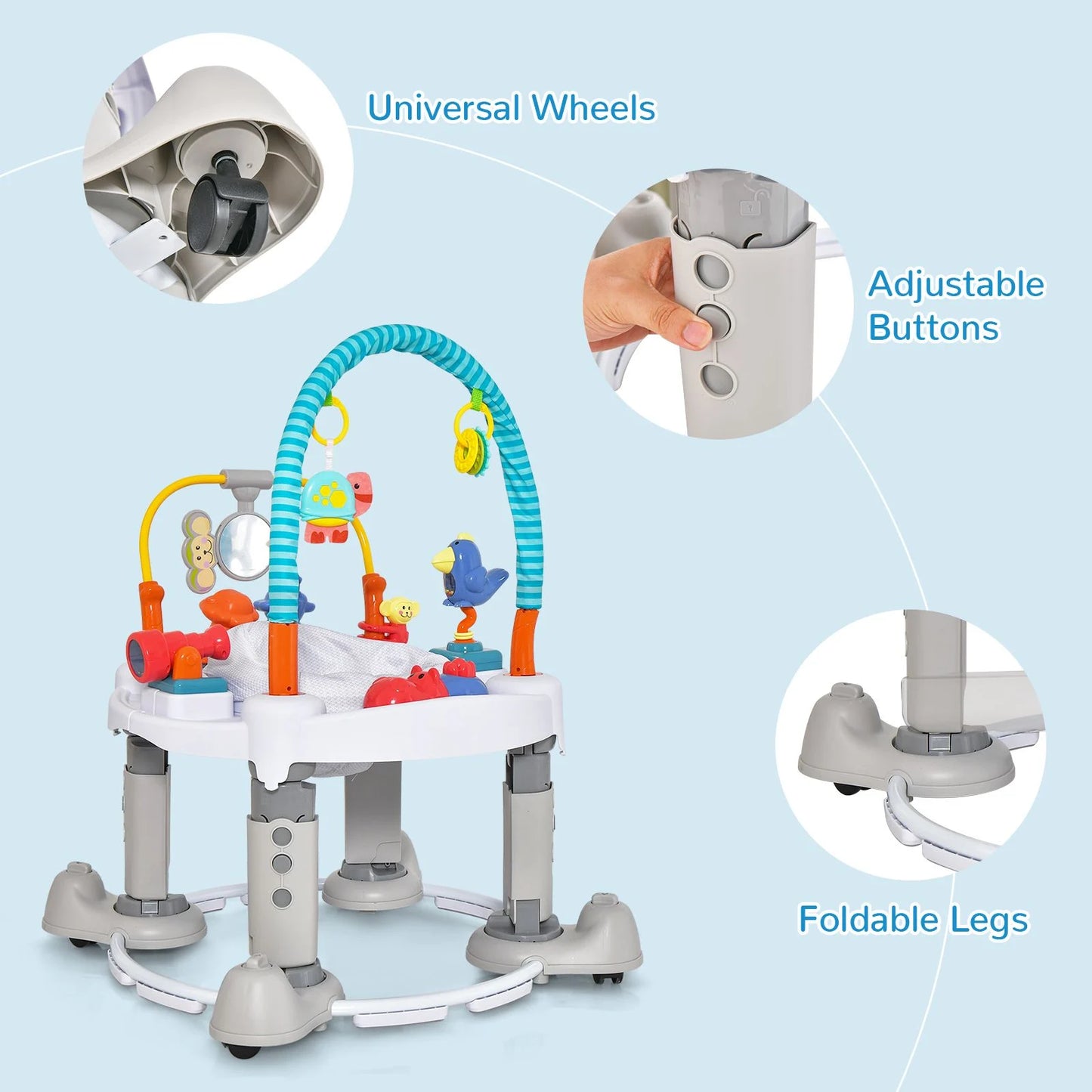 4-in-1 Baby Activity Center with Walker, Bouncer & Play Mat – For Babies Aged 0–2 Years