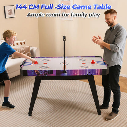 Exciting 144 CM Air Hockey Table with 2 Pucks and 2 Pushers - Perfect for Family Fun and Competitive Play!