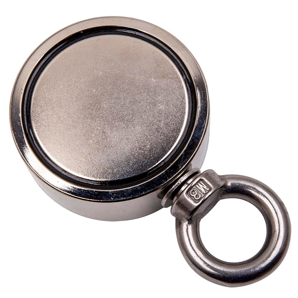 120kg Double-Sided Neodymium Fishing Magnet with 10m Rope & Carabiner – Heavy Duty Metal Detector