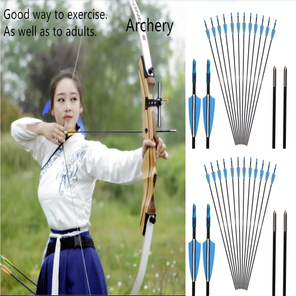 30x Fiberglass Archery Arrows – 31" Target Practice Arrows for Recurve & Compound Bows