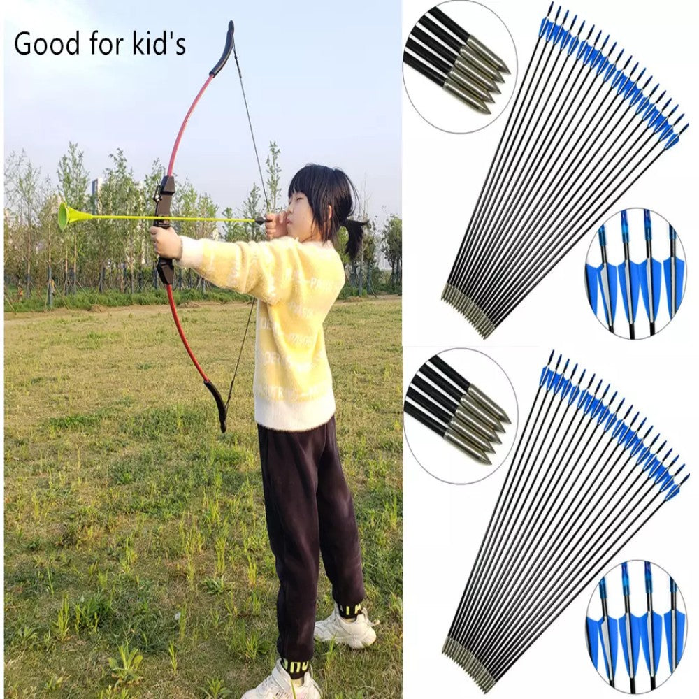 30x Fiberglass Archery Arrows – 31" Target Practice Arrows for Recurve & Compound Bows