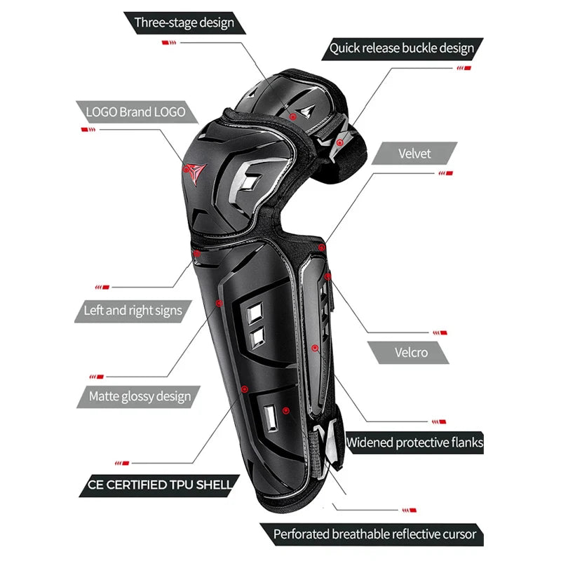 Elbow Protector Motorcycle Knee Pads Set Motocross Knee Guard Protective Gear Motocross Elbow Pads+Knee Pads