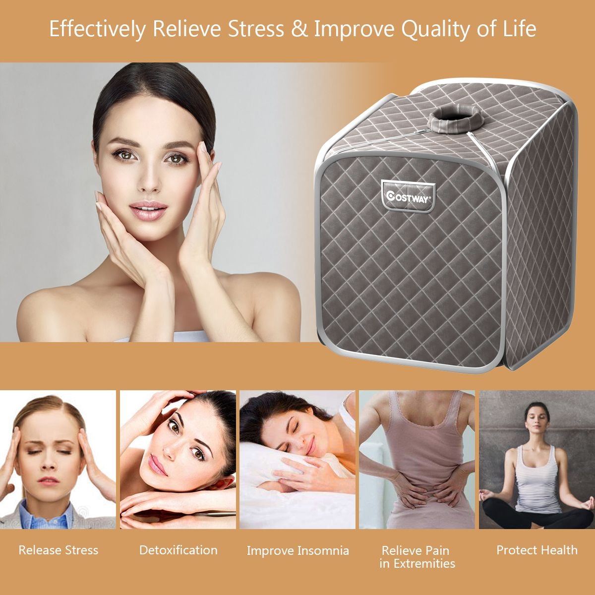 Portable Steam Sauna Spa - Adjustable Temperature Private Sauna Tent