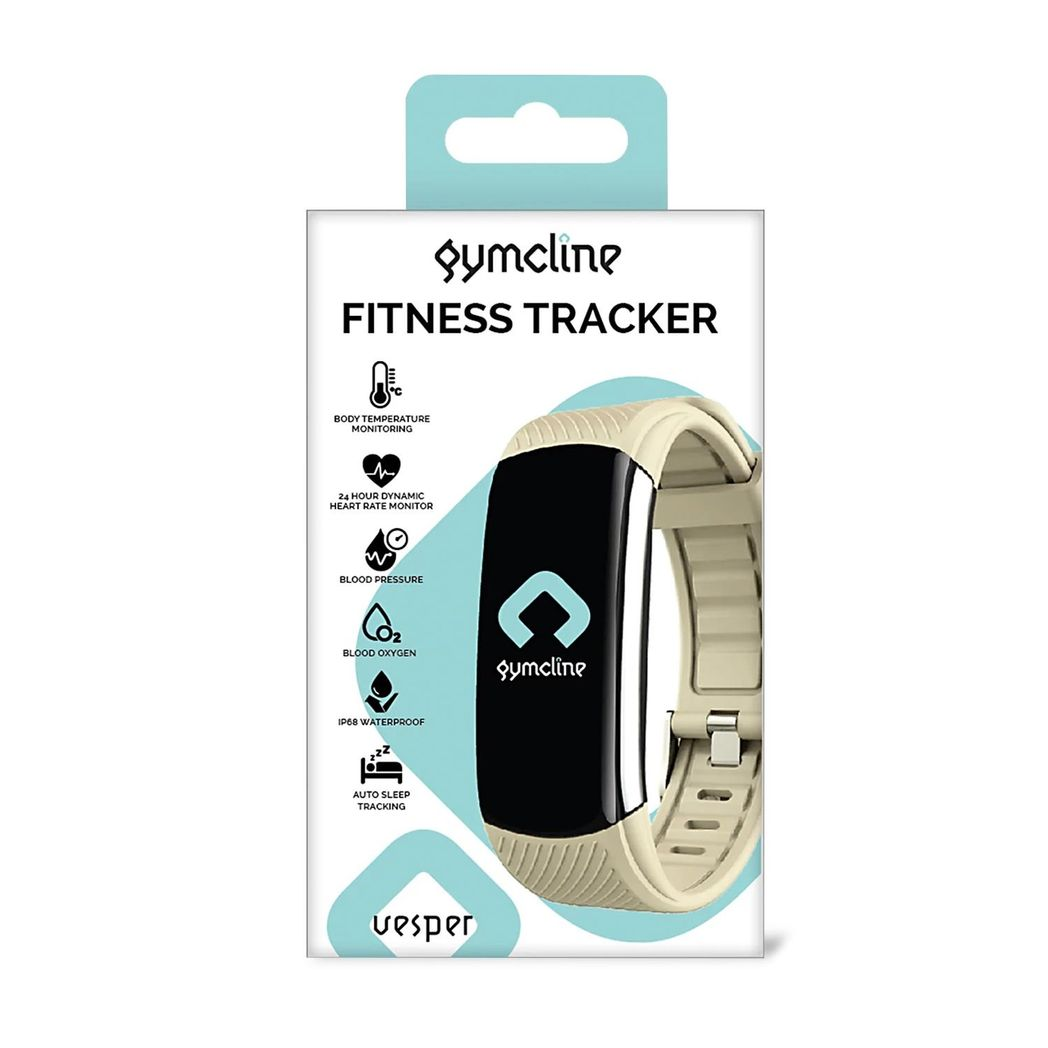 Gymcline Vesper Fitness Tracker w/ Body Temperature, Heart Rate & Sleep Monitoring – Cream