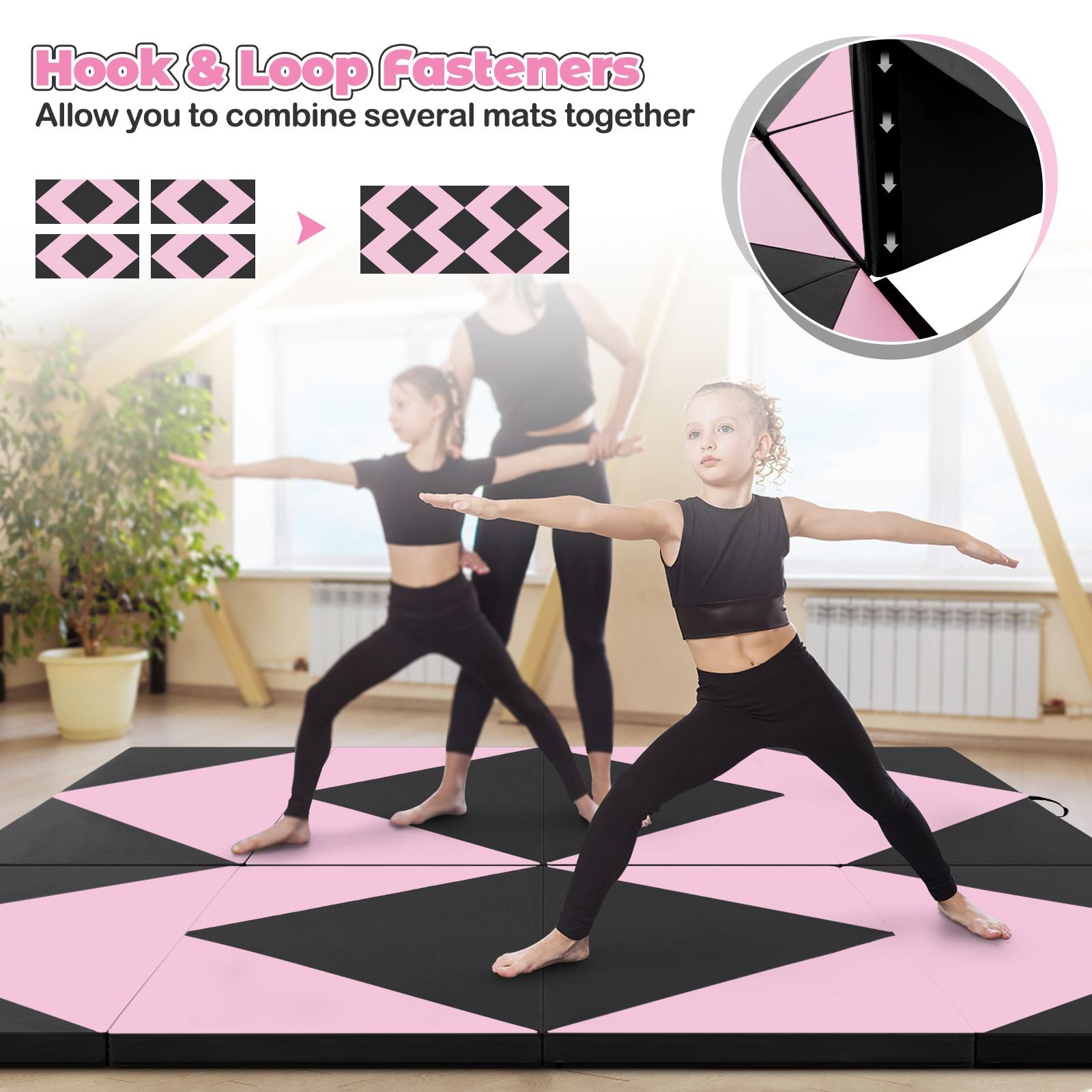 240 cm PU Leather Folding Gymnastics Mat