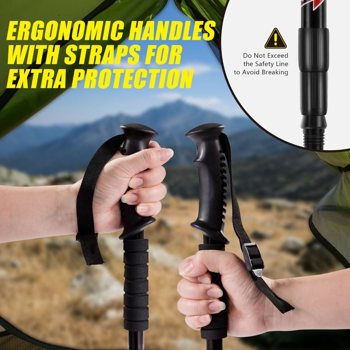 Adjustable Aluminum Hiking and Trekking Pole (65-135 cm)