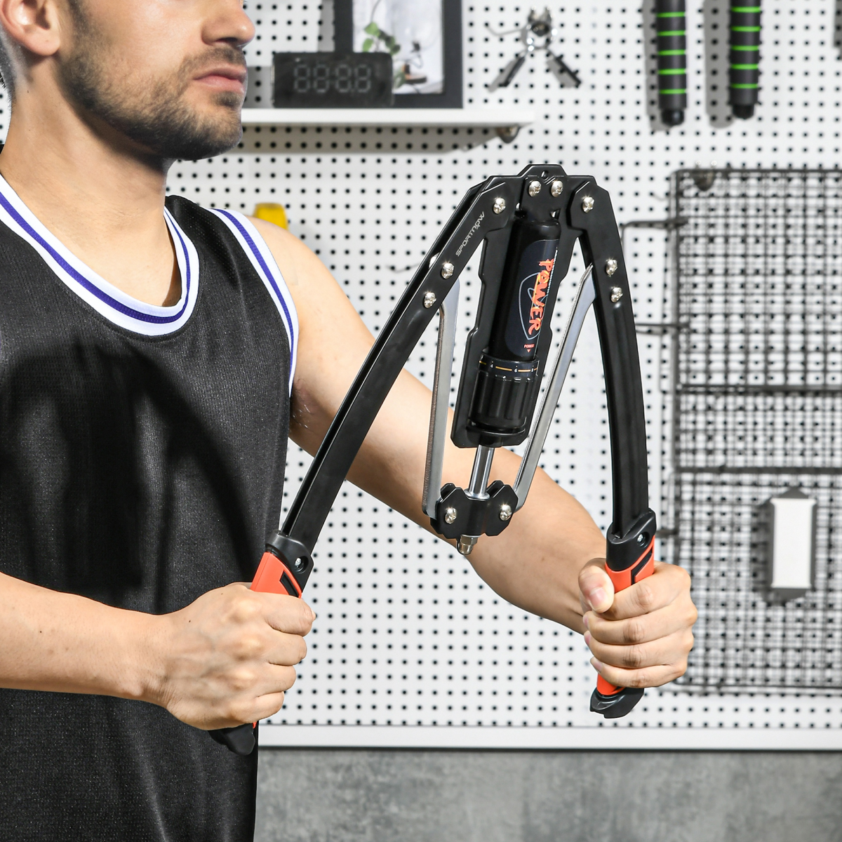 Hydraulic Chest Expander – Adjustable Resistance Arm, Chest & Back Trainer (22-440lbs)