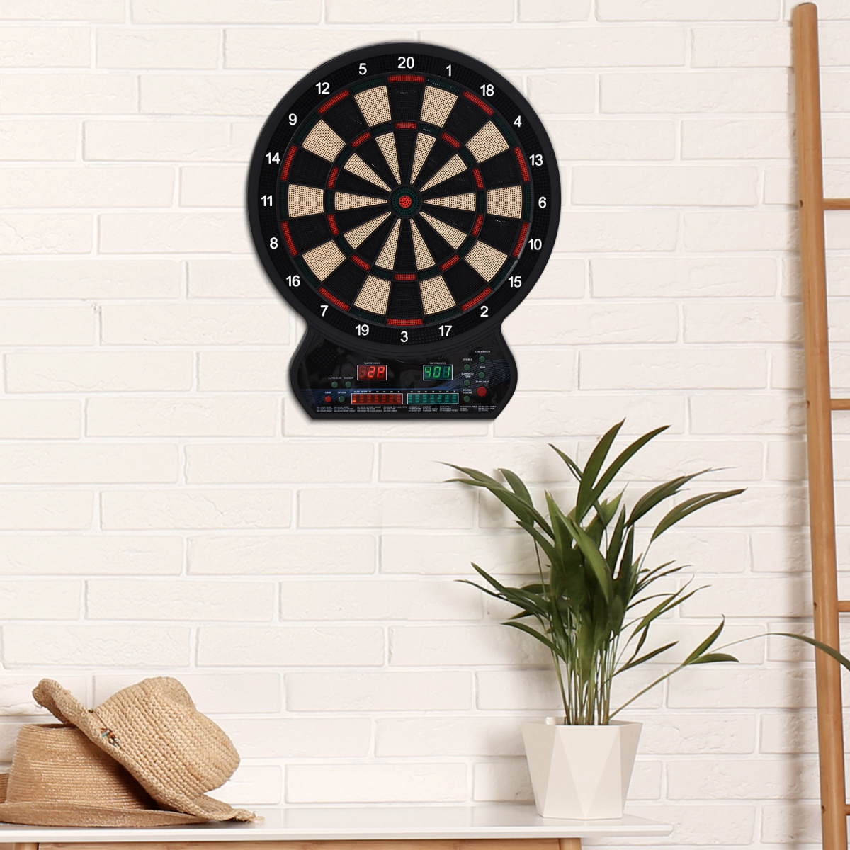 Electronic Dartboard with LED Scoreboard, 27 Games & 12 Soft Darts – Multiplayer Ready