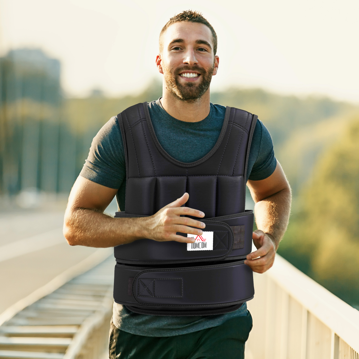 15KG Adjustable Weight Vest for Enhanced Training & Weight Loss - Black HOMCOM - All Round Fitness