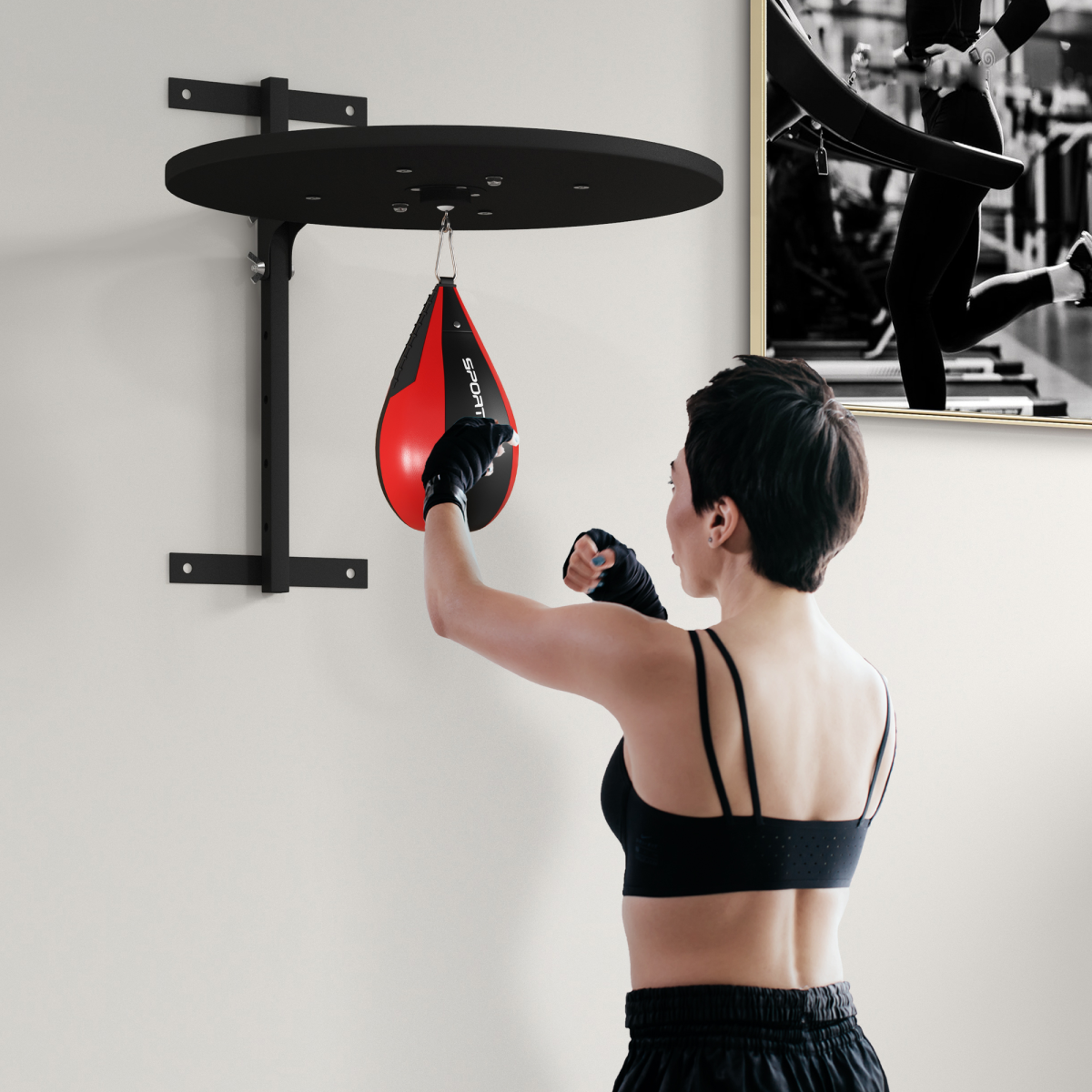 Adjustable Speed Bag Platform – Wall-Mount Punching Bag Training Kit with Pump
