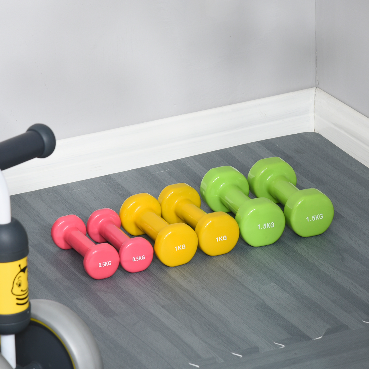 HOMCOM Versatile 6kg Dumbbell Set - Ideal for Home Workouts & Travel - All Round Fitness