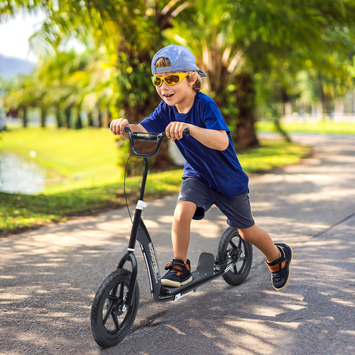 Adventure Awaits: HOMCOM 12" Kids Stunt Scooter - Fun & Safe Ride! - All Round Fitness