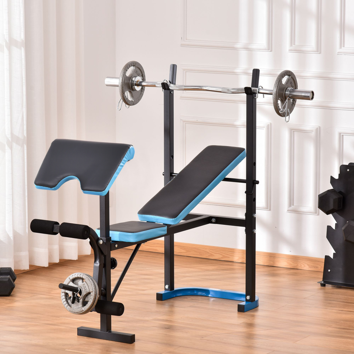Versatile Adjustable Weight Bench with Leg Developer for Home Gym Power - All Round Fitness